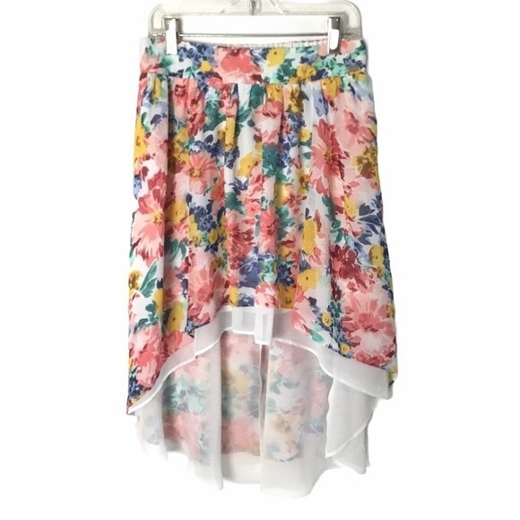 Guess High-Low Floral Skirt New Size XS - Picture 3 of 6